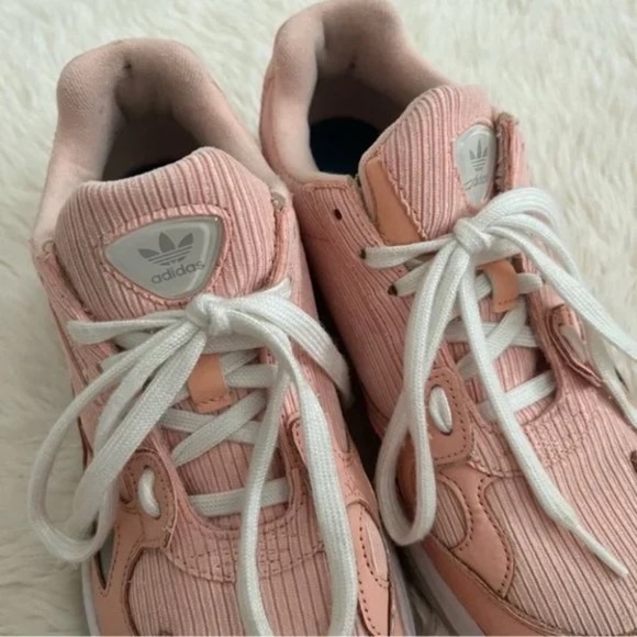 ADIDAS Corduroy Falcon Sneakers in Glow Pink - Picture 8 of 9